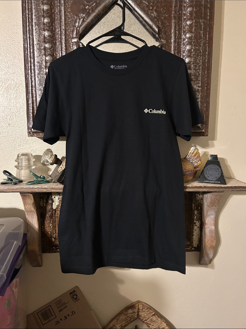 Columbia Black T-Shirt with White Logo